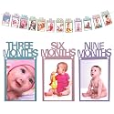 AMFIN® First Year Birthday Photo Banner/Monthly Photo Banner (Multicolor)
