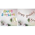 AMFIN Happy Birthday Decoration/Happy Birthday Banner/Banner for Birthday/Banner for Birthday Kids/Banner for Wall Decor - Pack of 1 & AMFIN Happy Birthday Banner for Decoration (Rose Gold)