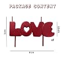AMFIN I Love You Candle - Birthday, Anniversary, Valentine &amp; Party - Plain Red (Pack of 1)