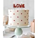 AMFIN I Love You Candle - Birthday, Anniversary, Valentine &amp; Party - Red Glitter (Pack of 1)