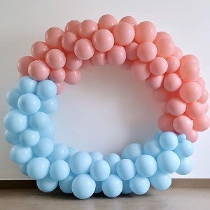 amfin pack of 100 pastel birthday decoration item balloons - blue amp red