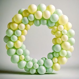 amfin pack of 100 pastel birthday decoration item balloons - green amp yellow
