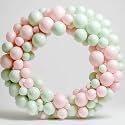 AMFIN (Pack of 100) Pastel Birthday Decoration Item Balloons - Green &amp; Pink
