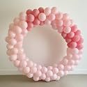 AMFIN (Pack of 100) Pastel Birthday Decoration Item Balloons - Pink & Red