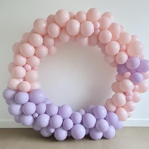 amfin pack of 200 pastel birthday decoration item balloons - pink amp purple