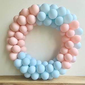amfin pack of 200 pastel birthday decoration item balloons - blue amp pinkrubber