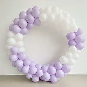 amfin pack of 200 pastel birthday decoration item balloons - white amp purple