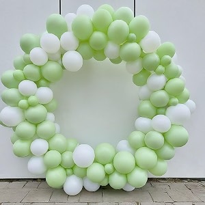amfin pack of 200 pastel birthday decoration item balloons - green amp white