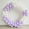 AMFIN (Pack of 200) Pastel Birthday Decoration Item Balloons - White &amp; Purple