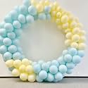 AMFIN (Pack of 200) Pastel Birthday Decoration Item Balloons - Blue &amp; Yellow,Rubber