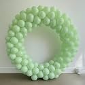 AMFIN (Pack of 200) Pastel Birthday Decoration Item Balloons - Green,Rubber