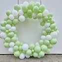 AMFIN (Pack of 200) Pastel Birthday Decoration Item Balloons - Green &amp; White