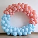 AMFIN (Pack of 200) Pastel Birthday Decoration Item Balloons - Blue &amp; Red