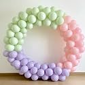AMFIN (Pack of 200) Pastel Birthday Decoration Item Balloons - Pink, Purple &amp; Green