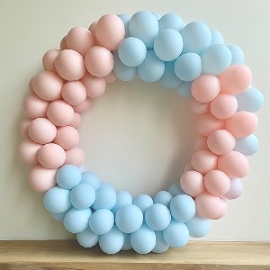 amfin pack of 25 pastel birthday decoration item balloons - blue amp pink