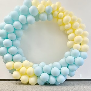 amfin pack of 25 pastel birthday decoration item balloons - blue amp yellow