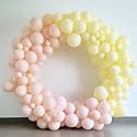 AMFIN (Pack of 25) Pastel Birthday Decoration Item Balloons - Pink &amp; Yellow