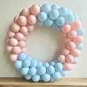 AMFIN (Pack of 25) Pastel Birthday Decoration Item Balloons - Blue &amp; Pink