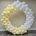 AMFIN (Pack of 25) Pastel Birthday Decoration Item Balloons - White &amp; Yellow