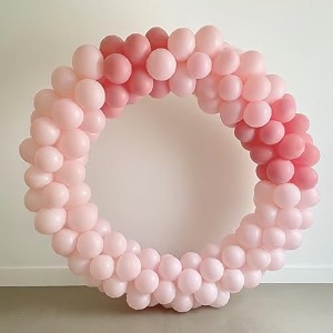 amfin pack of 50 pastel birthday decoration item balloons - pink amp red
