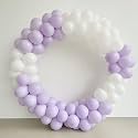 AMFIN (Pack of 50) Pastel Birthday Decoration Item Balloons - White &amp; Purple