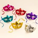 AMFIN® Halloween, Christmas & Party Mask - Black, Silver, Gold (Pack of 6)