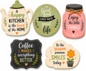 AMFLY Wooden Fridge Magnet Set of 5 Kitchen Coffee Home Decor Magnets Fridge Magnet, Door Magnet Pack of 5