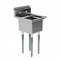 AmGood 20 in. x 22 in. Stainless Steel One Compartment Sink with 14 in. x 16 in. Bowl. NSF