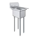 AmGood 22 in. x 18 in. Stainless Steel One Compartment Sink with 12 in. x 16 in. x 10 in. Bowl