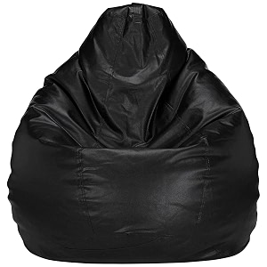 amica bean bag cover leatherette black sofa cover chair sturdy zipper recliner bean bag cover organizing storage water resistant furniture no filler
