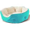 AMICA Dog Bed, Cat Beds for Indoor Cats, Pet Bed for Puppy and Kitty, Extra Soft &amp; Machine Washable with Anti-Slip &amp; Water-Resistant Oxford Bottom (Sky, XXXL)