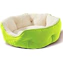 AMICA Dog Bed, Cat Beds for Indoor Cats, Pet Bed for Puppy and Kitty, Extra Soft &amp; Machine Washable with Anti-Slip &amp; Water-Resistant Oxford Bottom (Green, XXXL)