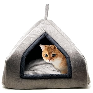 amica premium soft velvet fabric bed for cats kittens amp suitable for dog puppies pet house l grey