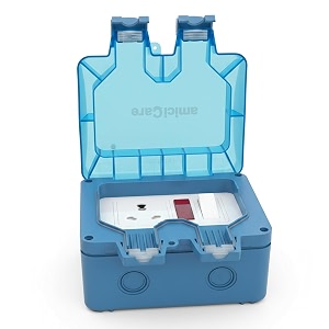 amicicare ip66 waterproof switch board with power indiactor