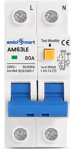 amicismart 80a leakage circuit breaker for home  industrial protection 230v mcb 2