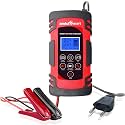 amiciSmart 8A Automatic Car Battery Charger, 4-Stage Intelligent Battery Maintainer (12V/24V-Lead Acid Battery)