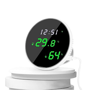 amicismart acrylonitrile butadiene styrene wifi temperature humidity sensor compatible with smartlife app and usb powered thermometer hygrometer with data export feature pack of 1