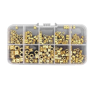 amicitools 220pcs brass heat set insert nuts kit for 3d printing  m2 m25 m3 m4 m5 m6 knurled threaded inserts for plastic resin pla abs amp petg models