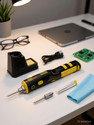 amiciTools DC 5V 8W Cordless Rechargeable Soldering Iron with Touch Sensor Function and USB Charging Cable 8 W Temperature Controlled (Round Tip)
