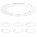 Amico Goof Rings for 6 Inch Recessed Lights, 6 Pack, White