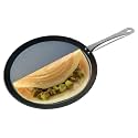 amicus Preseasoned 26 Cm Iron Tawa for Dosa Roti Uttapam Chapati, Flat Iron Tava, Gas & Induction Friendly, Naturally Nonstick, 1 Kg, Black