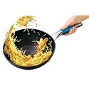 amicus Pure Iron Flat Wok for Cooking Deep Frying Iron Kadai Chinese Wok Fry Pan 25 cm 2 L 1.28 Kg Black Induction Friendly 100% Smooth Food Grade Iron Kadhai Wok