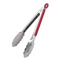 Amicus Premium Ss Food Tongs for Kitchen, Cooking, Serving, Barbeque, Grilling, Flipping Bread Pizza Noodles Heat-Resistant Grip Multipurpose Utility Tong, 26 Cm,1 Piece, Multicolor Assorted
