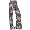 AMiERY Women's Comfy Casual Pajama Pants Floral Print Drawstring Palazzo Lounge Pants Wide Leg