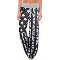 AMiERY Women's Comfy Casual Pajama Pants Floral Print Drawstring Palazzo Lounge Pants Wide Leg