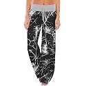 AMiERY Women's Comfy Casual Pajama Pants Floral Print Drawstring Palazzo Lounge Pants Wide Leg