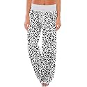 AMiERY Women's Comfy Casual Pajama Pants Floral Print Drawstring Palazzo Lounge Pants Wide Leg