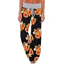 AMiERY Women's Comfy Casual Pajama Pants Floral Print Drawstring Palazzo Lounge Pants Wide Leg