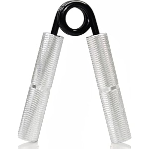metal heavy hand grip and wrist strengthener gripper - resistance from 50-350lb exerciser for hand grip strength trainer and fingers 150 lb silver