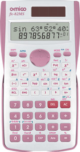 amigo fx-82ms 240 functions and 2 line led display  ans function  1 years warranty  pink  scientific  calculator